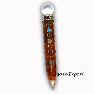 Carnelian Point Orgone Wands