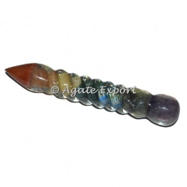 Spiral Chakra Orgonite Massage Wands