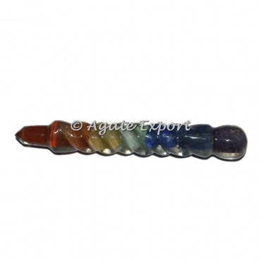 Chakra Spiral Healing Orgonite Massage Wands
