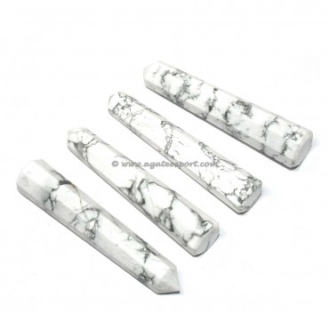 Howlite Faceted Obelisk Crystals Point