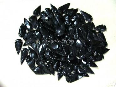 Black Obsidian Arrowheads 1 Inches