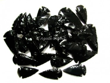 Black Obsidian Arrowheads 1.50 Inches