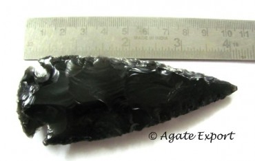 Black Obsidian Arrowheads 4 Inches