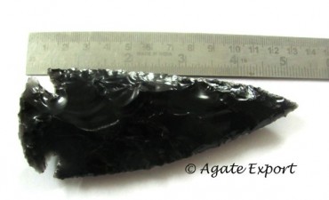 Black Obsidian Arrowheads 5 Inches