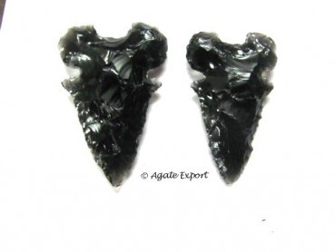 Old American Style Obsidian Arrowheads