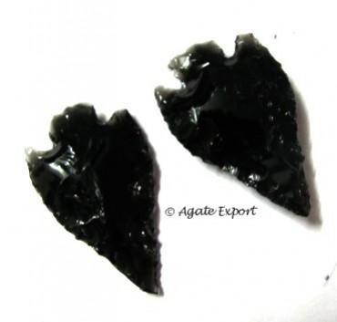 Antic Look Obsidian Arrowheads