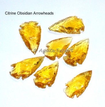 Citrine Obsidian Arrowheads