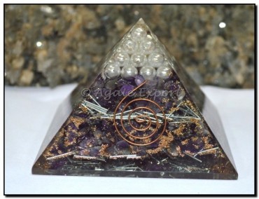 Amethyst Chakra Orgone Pyramids