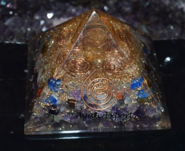 Amethyst Energy Orgone Pyramids with 5 Coil and Po