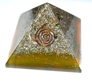 Yellow Quartz Opal Orgone Pyramids
