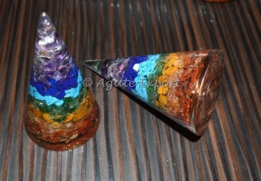 Seven Chakra Cone Pyramids