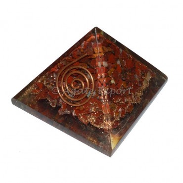 Red Jasper Orgone Pyrmids