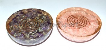 Amethyst and Rose Orgone Dome