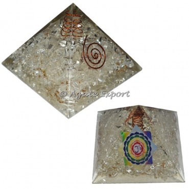Crystal Quartz Orgone Pyramids