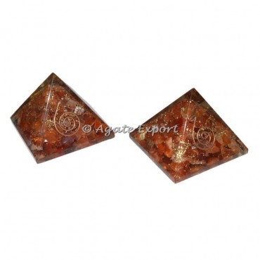 Carnelian Small Orgone Pyramids