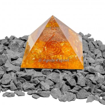 Citrine Healing Orgonite Pyramid