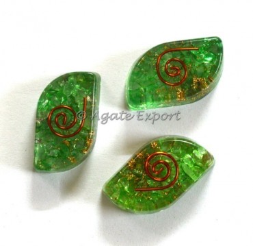 Green Jade Orgone Eye Cabochons