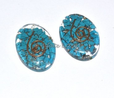 Turquoise Orgone Energy Cabochons