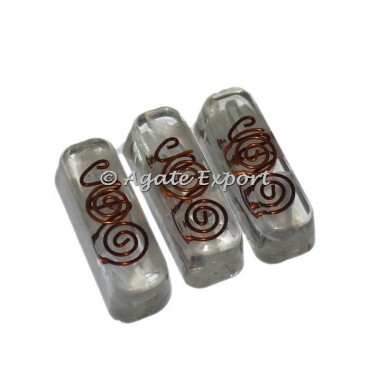 Selenite with Choko ReikI long Orgonite Cabs