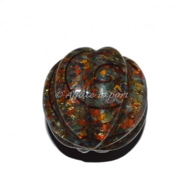 Pumpkin Shape Fancy Orgonite Sphere