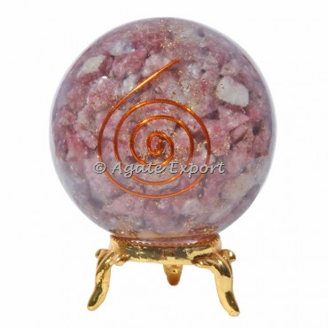 Lepidolite Orgonite Spheres