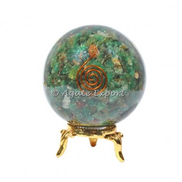 Green Jade Orgonite Spheres