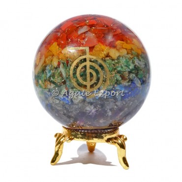 Seven Chakra Orgonite Spheres