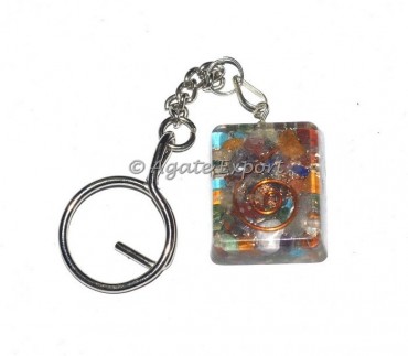 Orgone Chakra Square Keychain