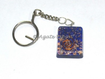 Orgone Lapis Square Keychain
