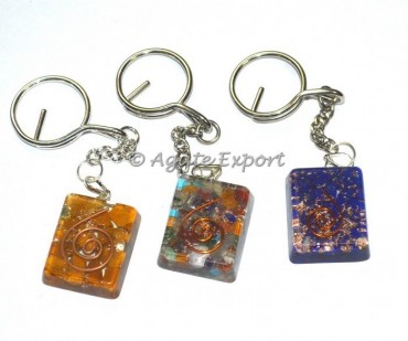 Orgone Mix Square Keychain
