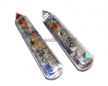 Mix Gemstone Orgone Point Massage Wand