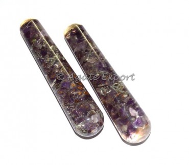Amethyst Orgone Plane Massage Wand
