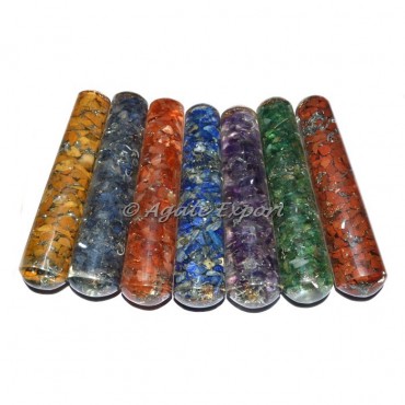 7 Chakra Orgone Massage Wands Set