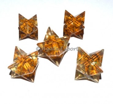Yellow Jasper Orgone Merkaba Star