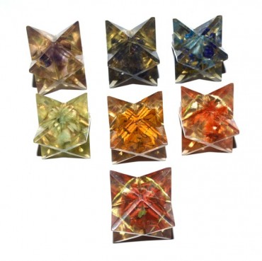 Seven Chakra Orgone Markaba Set