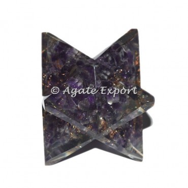Amethyst Orgonite Merkaba Star