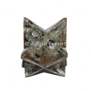 Crystal with turmaline star