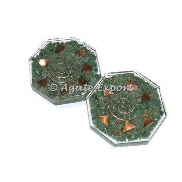Green aventurine Healing Orgonite Vastu Plate