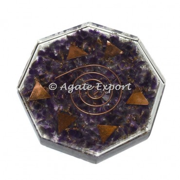 Amethyst stone Healing Orgonite Vastu Plate