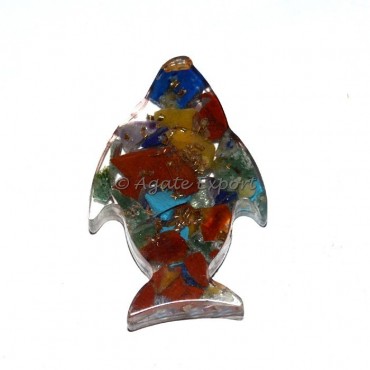 Chakra Orgone Fish Paperweight