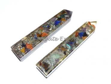 Mix Gemstone Orgone Obelisk Point