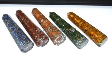 Mix Gemstones Orgone Obelisk