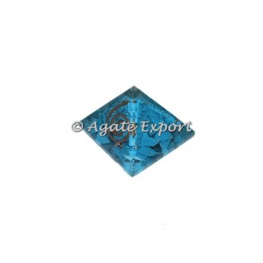 Turquise Small Orgonite Pyramid