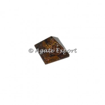 Tiger Eye Small Orgonite Pyramid
