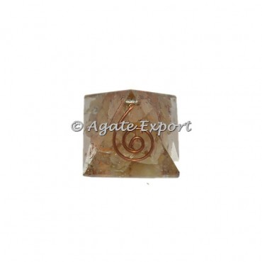 Golden Quartz Small Orgonite Pyramid