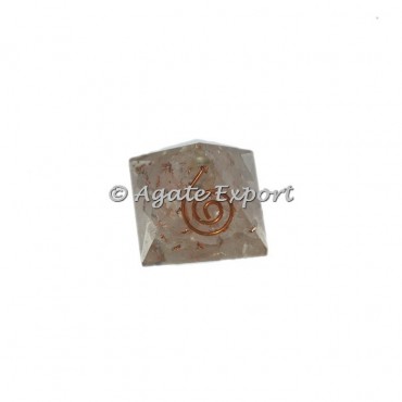 Rose Quartz Small Orgonite Pyramid