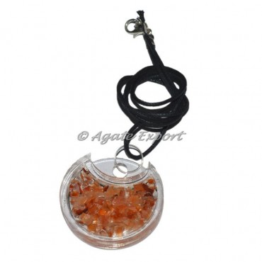 Carnelian Acrylic Orgone Pendant
