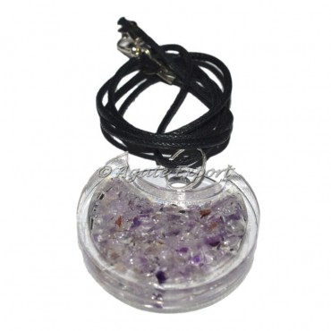 Amethyst Acrylic Orgone Pendant