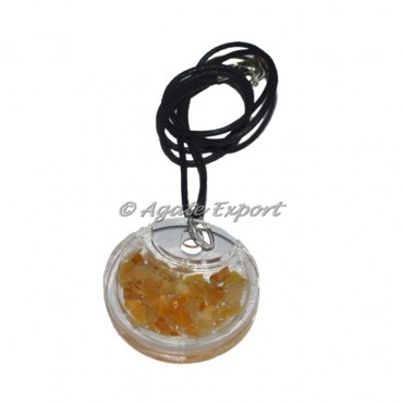 Golden Quartz Acrylic Orgone Pendant
