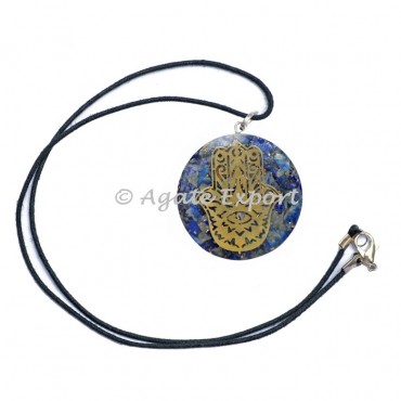 Hamsa Lapis Orgone Pendants